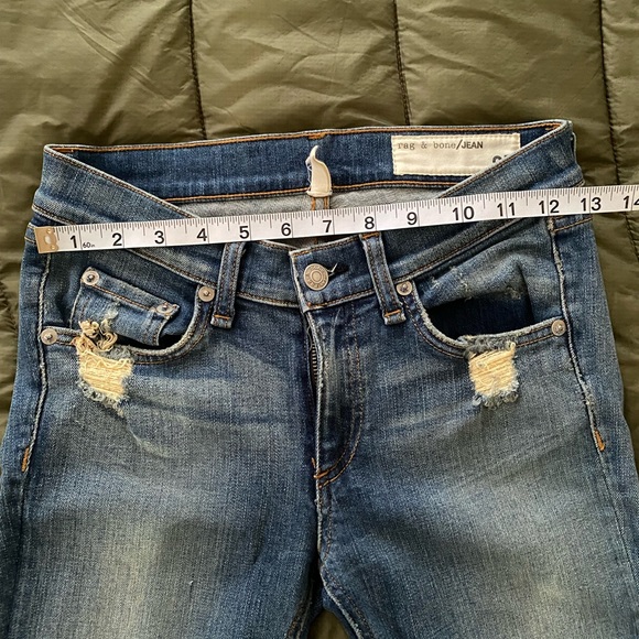 Rag and Bone/Jean skinny Jeans, color:”Destroyed” sz 25 - Picture 8 of 10